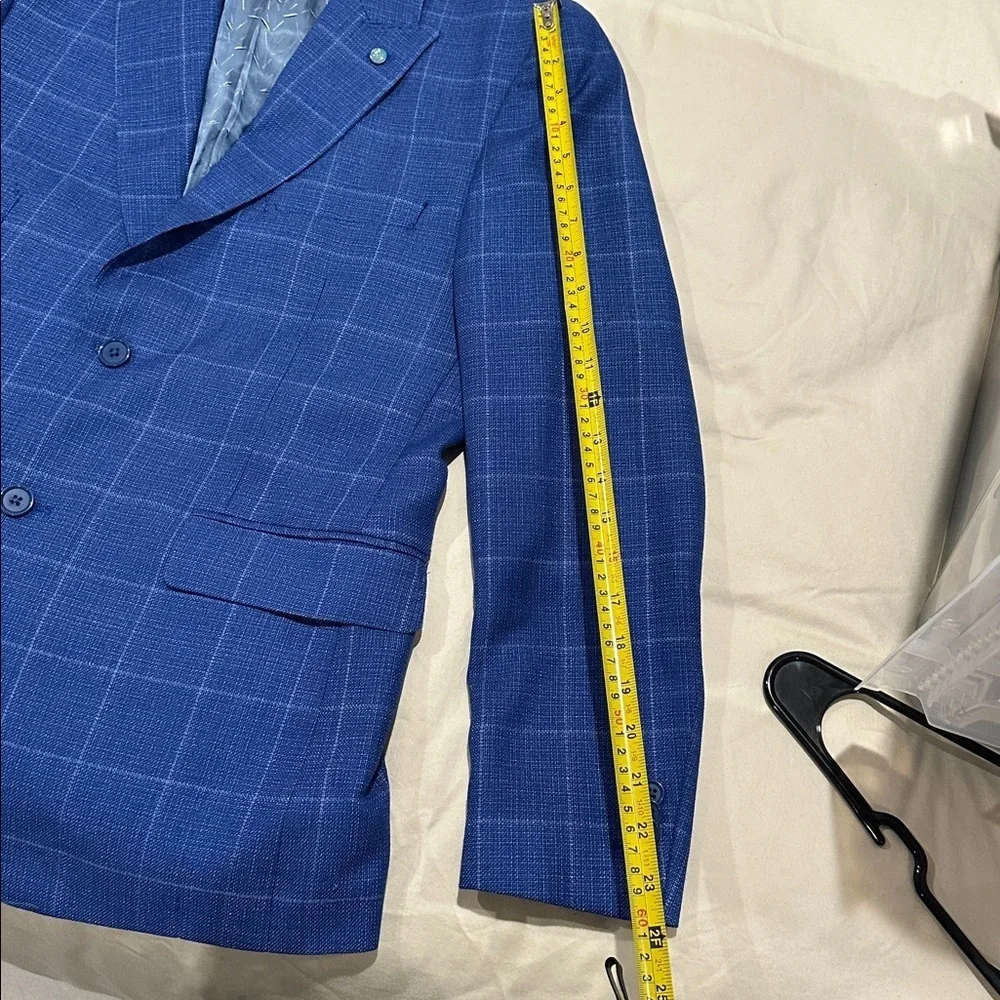 Antonio Cardinni Blue Checkered Suit